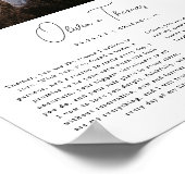 Minimalistisch script trouwbelofte & foto poster (Hoek)