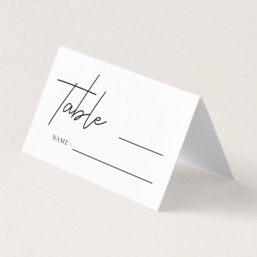 Minimalistisch script Trouwplaatskaarten - Elegant Kaart (Voorkant)