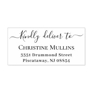 Minimalistisch script vriendelijk leveren aan RSVP Rubberstempel