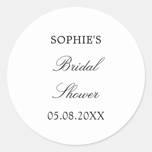 Minimalistisch Script-Vrijgezellenfeest Ronde Sticker (Voorkant)