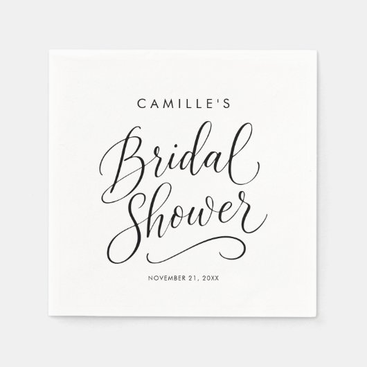 Minimalistisch Script-Vrijgezellenfeest Servet (Voorkant)