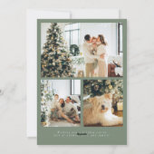 Minimalistisch Script Vrolijk Kerstfeest Foto Sage Feestdagenkaart (Achterkant)