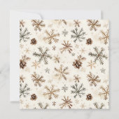 Minimalistisch script, waterverf besneeuwde dennen kaart (Achterkant)