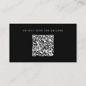 Minimalistisch Script Wedding Details QR-code Informatiekaartje (Achterkant)