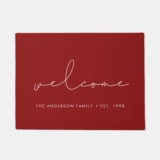 Minimalistisch script Welkom Deurmat (Voorkant)