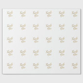 Minimalistisch Script wit en goud 21e verjaardag Cadeaupapier (Vlak)