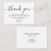 Minimalistisch script: wit visitekaartje (Voorkant / Achterkant)