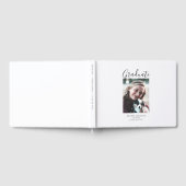 Minimalistisch script Witte foto Afstuderen Gastenboek (Volledig)