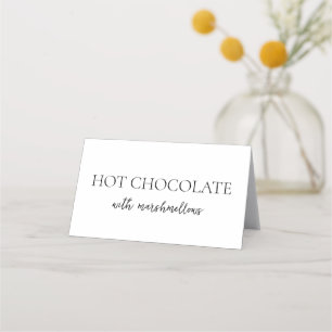 Minimalistisch Script Zwart-wit Buffet Voedsel