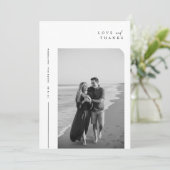 Minimalistisch scriptweduwschap bedankkaart (Staand voorkant)