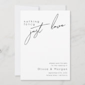 Minimalistisch scriptweduwschap save the date (Voorkant)