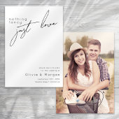 Minimalistisch scriptweduwschap save the date