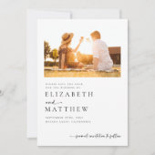 Minimalistisch scriptweduwschap save the date (Voorkant)