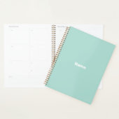 Minimalistisch seafoam mint groen aangepaste tekst planner (Display)