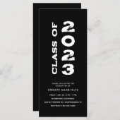 Minimalistisch Senior Afstuderen 2023 Black White (Voorkant / Achterkant)