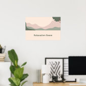 Minimalistisch sereen landschap poster (Thuiskantoor)