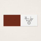 Minimalistisch Sienna Brown White Logo Earring Dis Mini Visitekaartjes (Voorkant)
