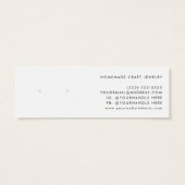 Minimalistisch Sienna Brown White Logo Earring Dis Mini Visitekaartjes (Achterkant)