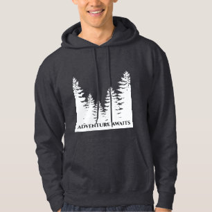 Minimalistisch silhouet van de witte en zwarte den hoodie