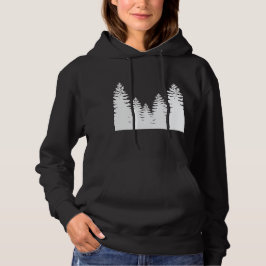 Minimalistisch silhouet van de witte en zwarte den hoodie