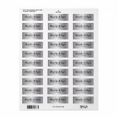 Minimalistisch Silver Metallic Trendy Script Label (Full Sheet)