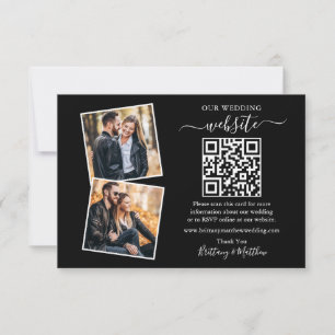 Minimalistisch Simple Black 2 Photo Weduwwebsite Q Kaart