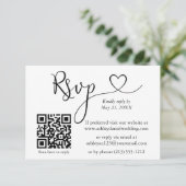 Minimalistisch Simple Weddenschap Black en White Q Kaart (Staand voorkant)