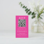 Minimalistisch Simple Weddenschap QR Photo Hot Pin Informatiekaartje (Staand voorkant)