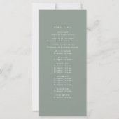 Minimalistisch Simple Wedding Ceremony-programma (Achterkant)