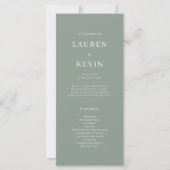 Minimalistisch Simple Wedding Ceremony-programma (Voorkant)