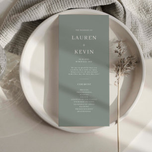 Minimalistisch Simple Wedding Ceremony-programma