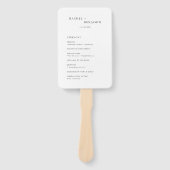 Minimalistisch Simple Wedding Ceremony-programma Handwaaier (Voorkant)