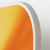 Minimalistisch Sinaasappel en wit Modern Monogram Pickleball Paddle (Links Detail)