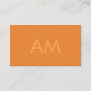 Minimalistisch Sinaasappel monogram Visitekaartje