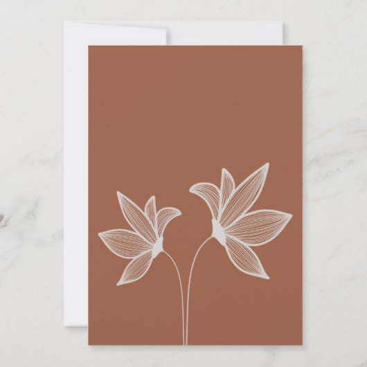 Minimalistisch Sinaasappel teracotta bruilding IV Kaart (Achterkant)