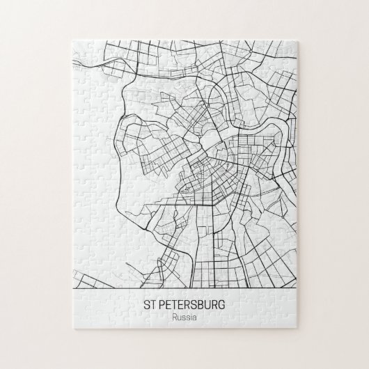 Minimalistisch Sint-Petersburg Legpuzzel (Verticaal)