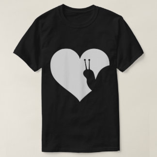 Minimalistisch slakkenhartontwerp t-shirt