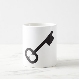 Minimalistisch  sleutelsilhouet koffiemok
