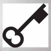 Minimalistisch  sleutelsilhouet poster (Voorkant)