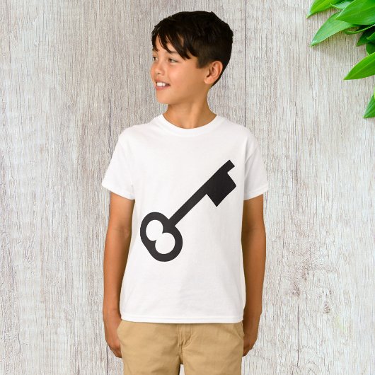 Minimalistisch sleutelsilhouet t-shirt