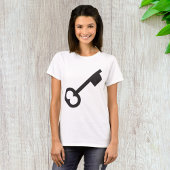 Minimalistisch sleutelsilhouet t-shirt