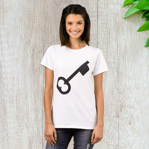 Minimalistisch sleutelsilhouet t-shirt