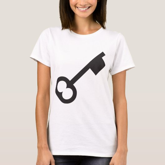 Minimalistisch sleutelsilhouet t-shirt (Voorkant)