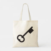 Minimalistisch sleutelsilhouet tote bag (Achterkant)