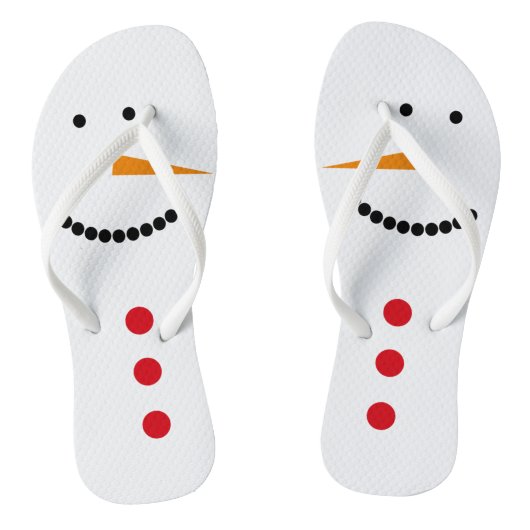 Minimalistisch Snowman Teenslippers (Voetbed)