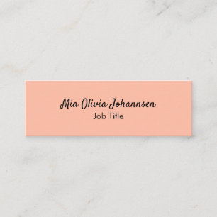 Minimalistisch Soft Peach Mini Visitekaartje