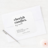 Minimalistisch soja kaars potje label (Envelop)