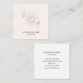 Minimalistisch Sonne Mond Sterne  Visitenkarte Vierkante Visitekaartje (Voorkant / Achterkant)