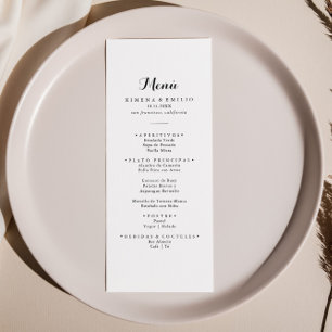 Minimalistisch Spaans diner Menu