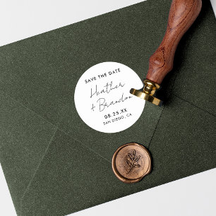 Minimalistisch sparen de DatumWingstaarders Ronde Sticker